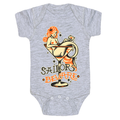 Sailors Beware Classic Tattoo Baby One-Piece