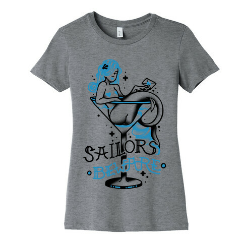 Sailors Beware Classic Tattoo Womens T-Shirt