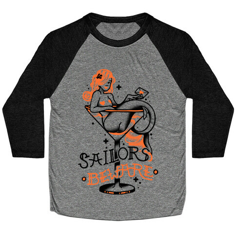 Sailors Beware Classic Tattoo Baseball Tee