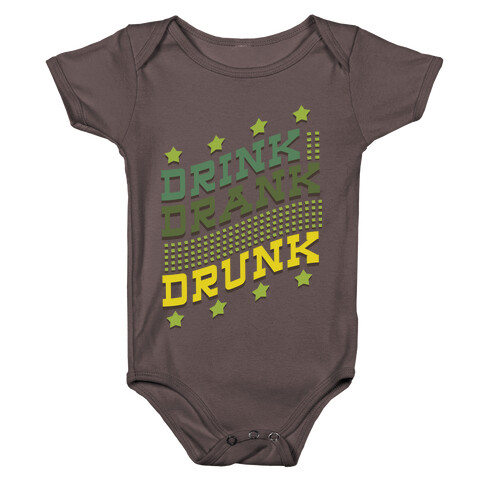 Drink Drank Drunk (dark) Baby One-Piece