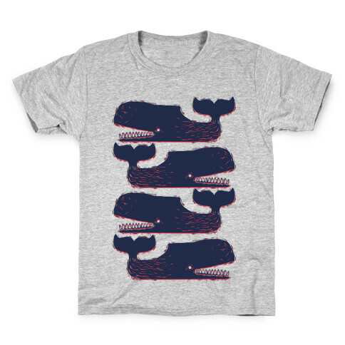 Vintage Nautical Whales Kids T-Shirt