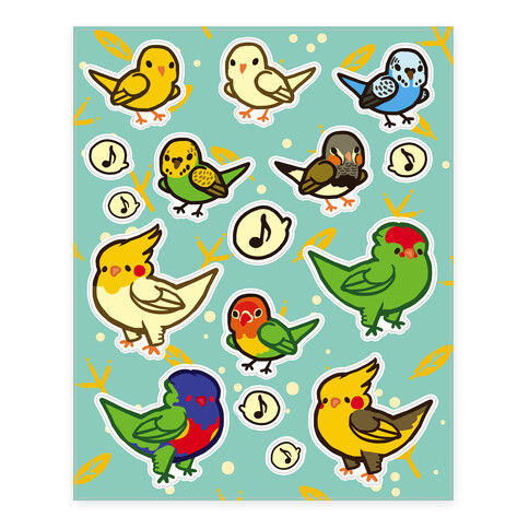 Bird Lover  Stickers and Decal Sheet