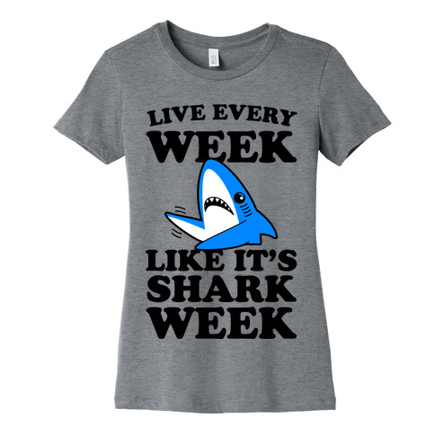 Live Like Every Week Like It's Shark Week Womens T-Shirt