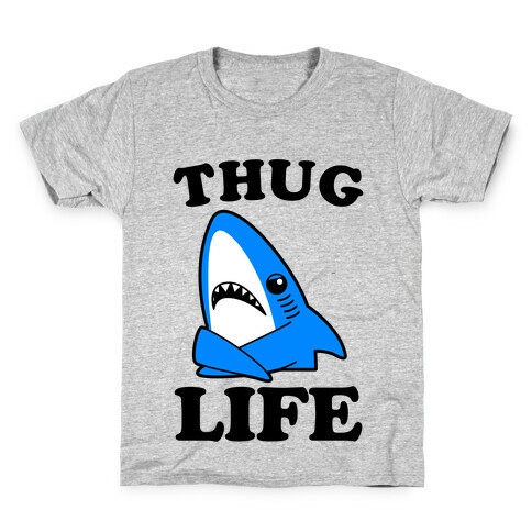 Thug Life Left Shark Kids T-Shirt