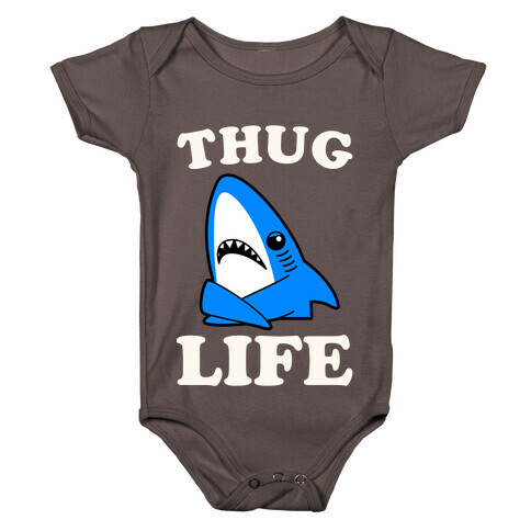 Thug Life Left Shark Baby One-Piece
