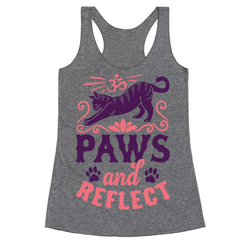Paws And Reflect (Cat) Racerback Tank Top