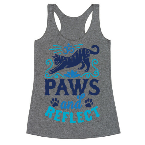 Paws And Reflect (Cat) Racerback Tank Top