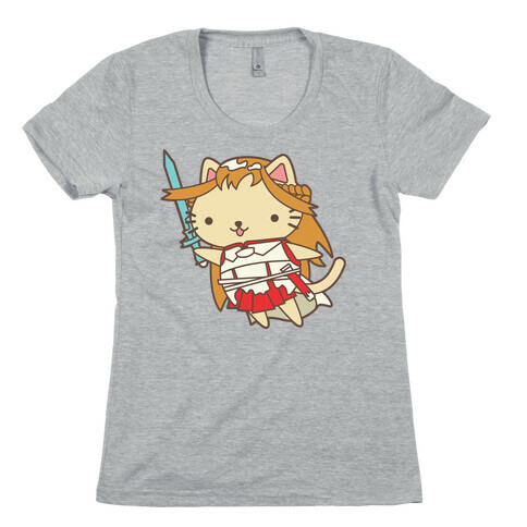 Cat Cosplay Asuna Womens T-Shirt