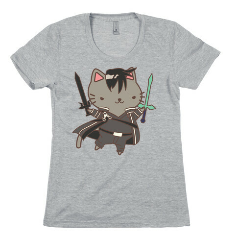 Cat Cosplay Kirito Womens T-Shirt