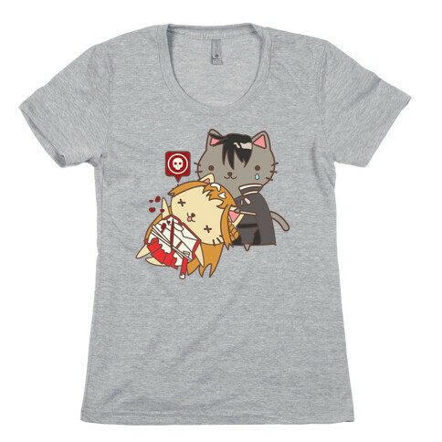 Cat Cosplay Asuna Death Womens T-Shirt