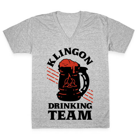 Klingon Drinking Team V-Neck Tee Shirt