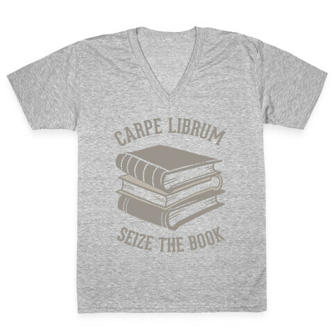 Carpe Librum (Seize The Book) V-Neck Tee Shirt