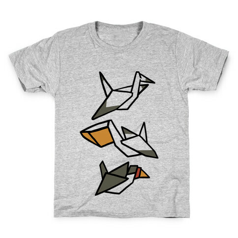 Nautical Origami Seabirds Kids T-Shirt