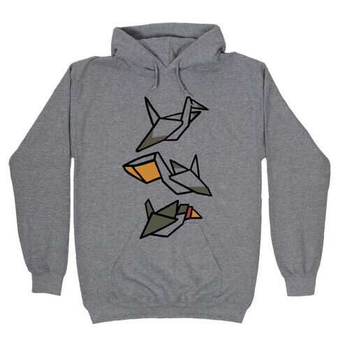 Nautical Origami Seabirds Hooded Sweatshirt