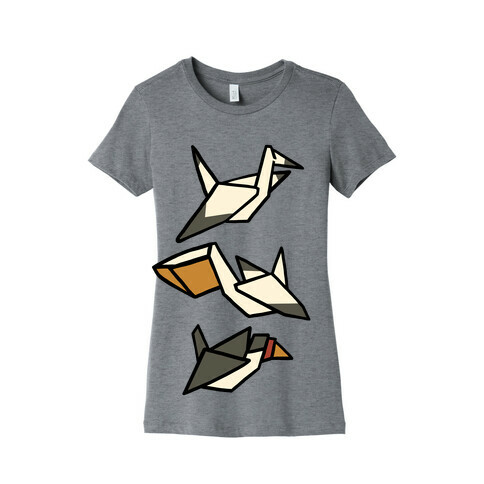 Nautical Origami Seabirds Womens T-Shirt