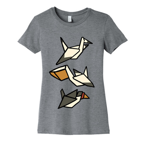 Nautical Origami Seabirds Womens T-Shirt