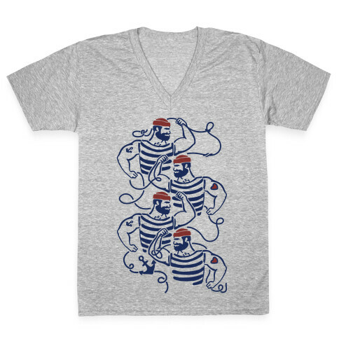 Knotty Sailors V-Neck Tee Shirt