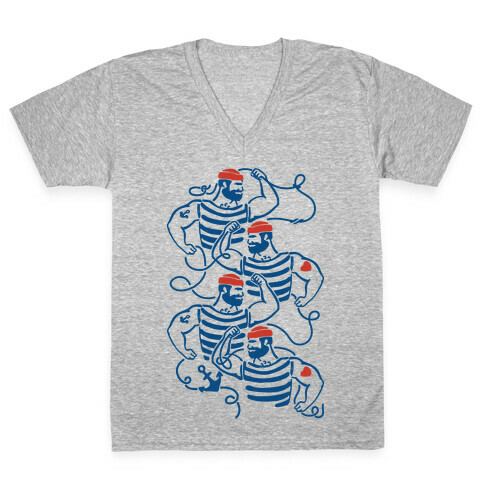 Knotty Sailors V-Neck Tee Shirt