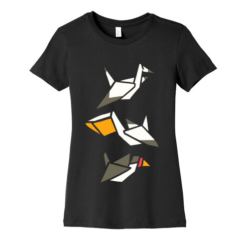 Nautical Origami Seabirds Womens T-Shirt