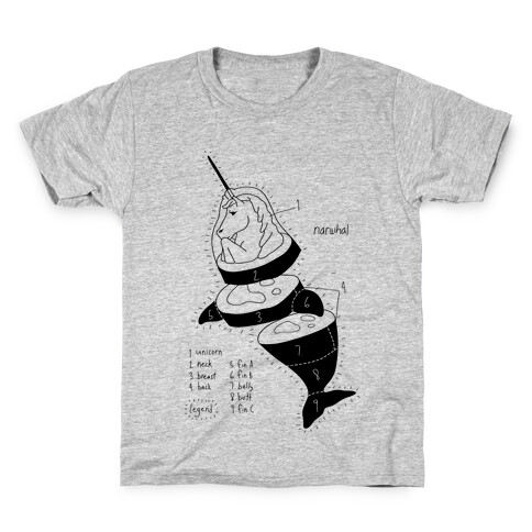 Narwhal Diagram Kids T-Shirt