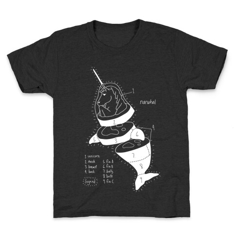 Narwhal Diagram Kids T-Shirt