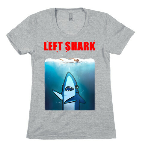 Left Shark Jaws Parody Womens T-Shirt