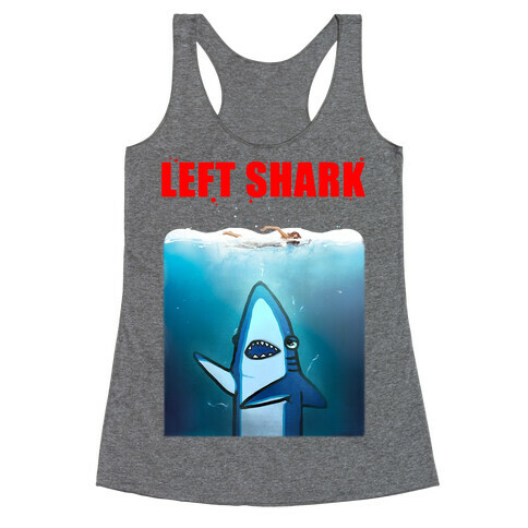 Left Shark Jaws Parody Racerback Tank Top