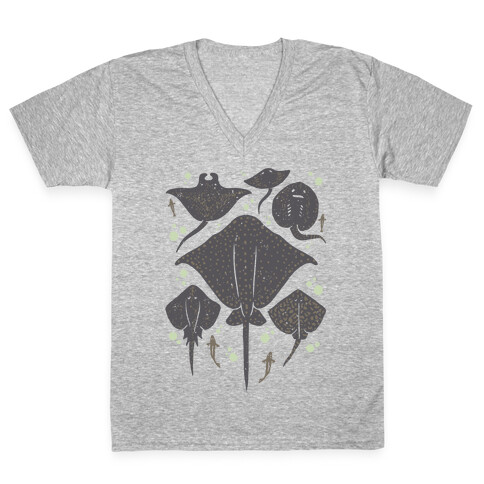 Family Of Stingrays V-Neck Tee Shirt