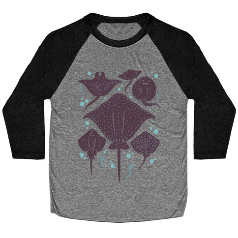 Family Of Stingrays Baseball Tee