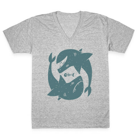 Infinite Sharks V-Neck Tee Shirt