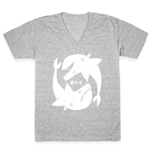 Infinite Sharks V-Neck Tee Shirt