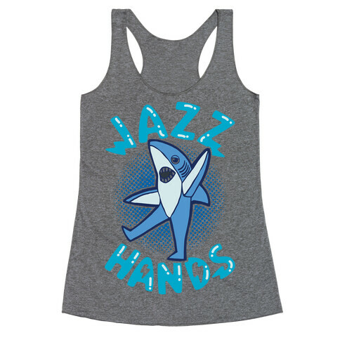 Left Shark Jazz Hands Racerback Tank Top