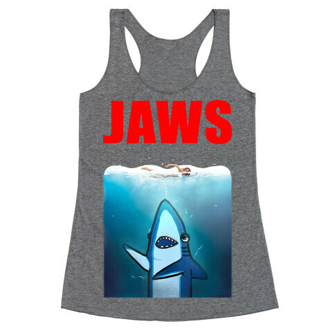 Left Shark Jaws Parody Racerback Tank Top