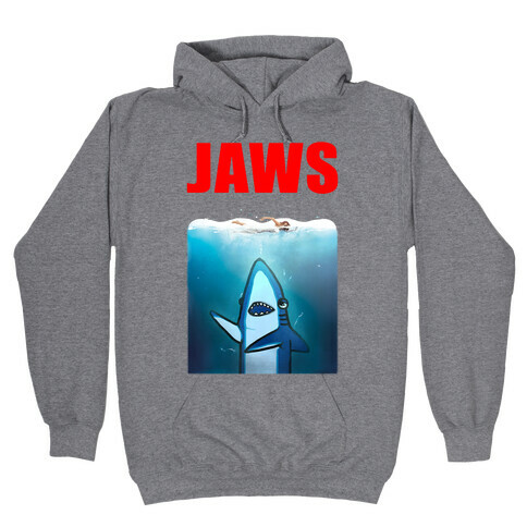 Left Shark Jaws Parody Hooded Sweatshirt