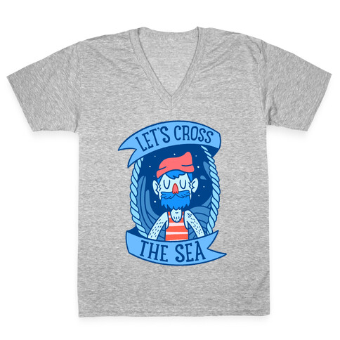 Let's Cross The Sea V-Neck Tee Shirt