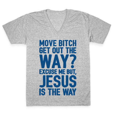 Jesus Is The Way V-Neck Tee Shirt