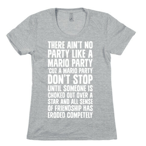 Ain't No Party Like A Mario Party Womens T-Shirt
