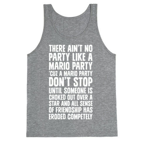 Ain't No Party Like A Mario Party Tank Top