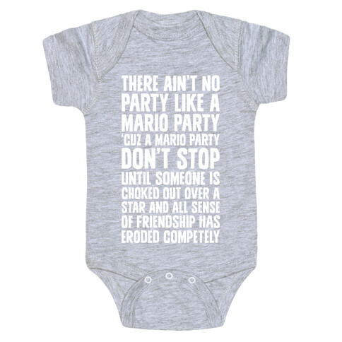 Ain't No Party Like A Mario Party Baby One-Piece