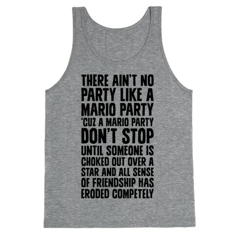 Ain't No Party Like A Mario Party Tank Top