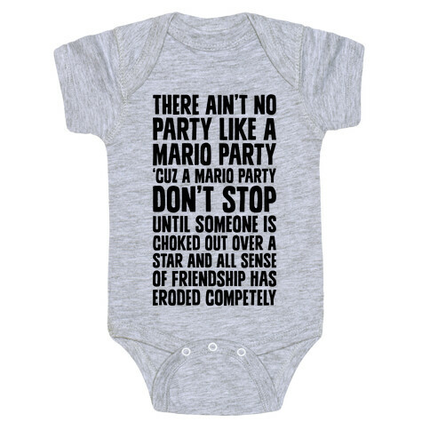 Ain't No Party Like A Mario Party Baby One-Piece