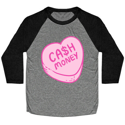 Cash Money Candy Heart Baseball Tee