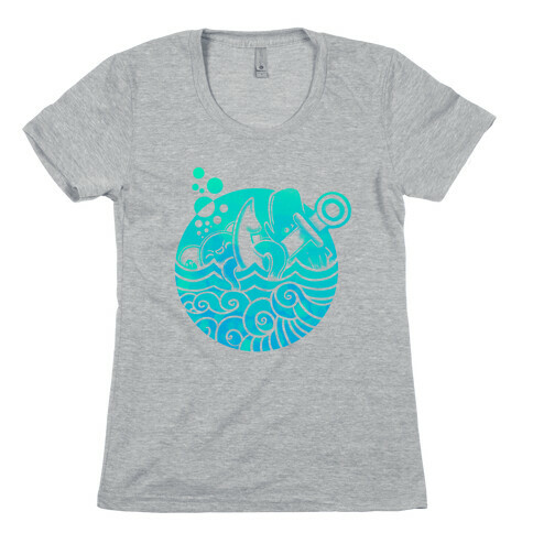 Aqua Friends Octopus & Whale Womens T-Shirt