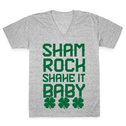 Shamrock Shake It Baby V-Neck Tee Shirt