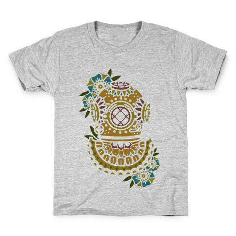 Floral Diving Helmet Kids T-Shirt