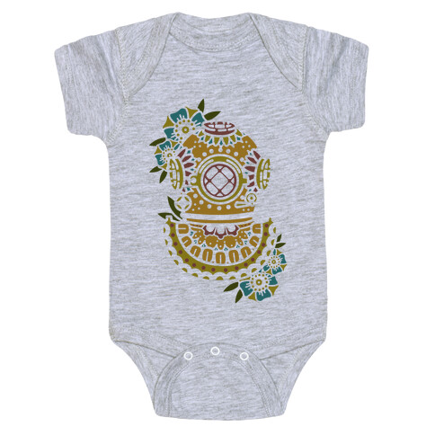 Floral Diving Helmet Baby One-Piece