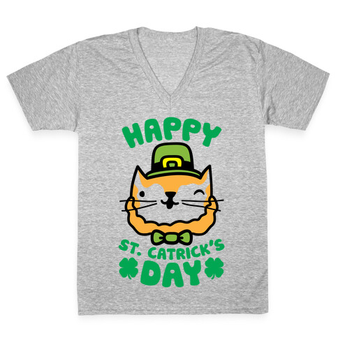 Happy St. Catrick's Day V-Neck Tee Shirt
