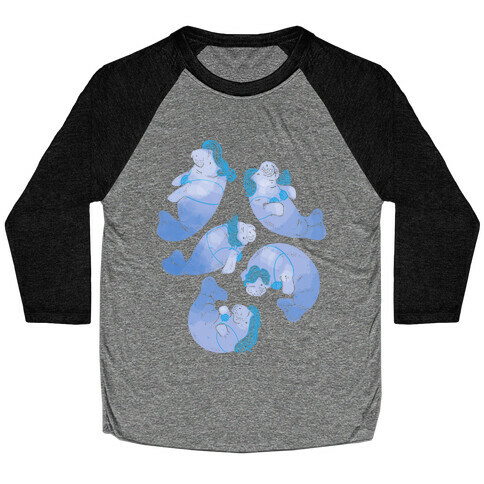 Mermaid Manatees Baseball Tee