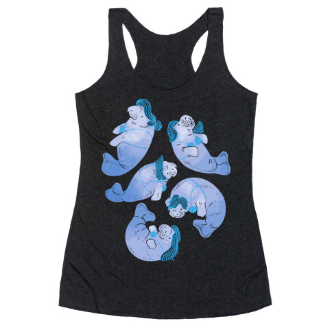 Mermaid Manatees Racerback Tank Top