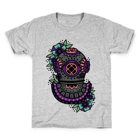 Floral Diving Helmet Kids T-Shirt